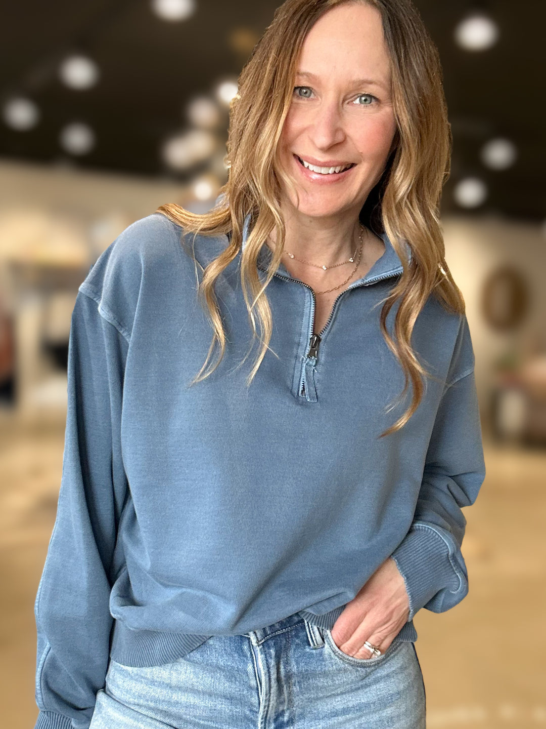 Sylvie Quarter Zip Sweatshirt