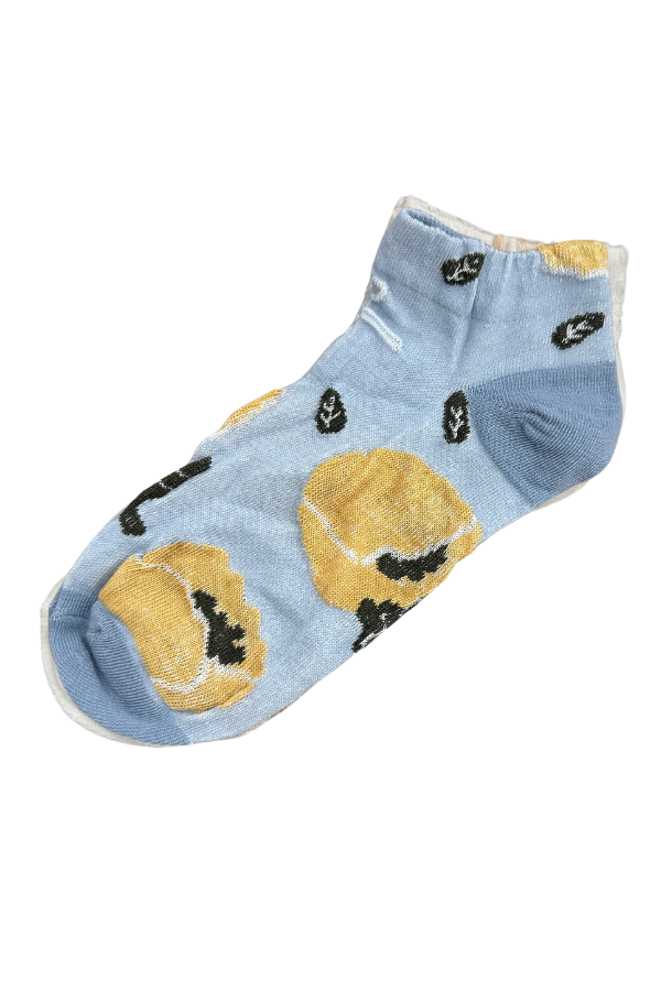 Yellow and Blue Floral Socks