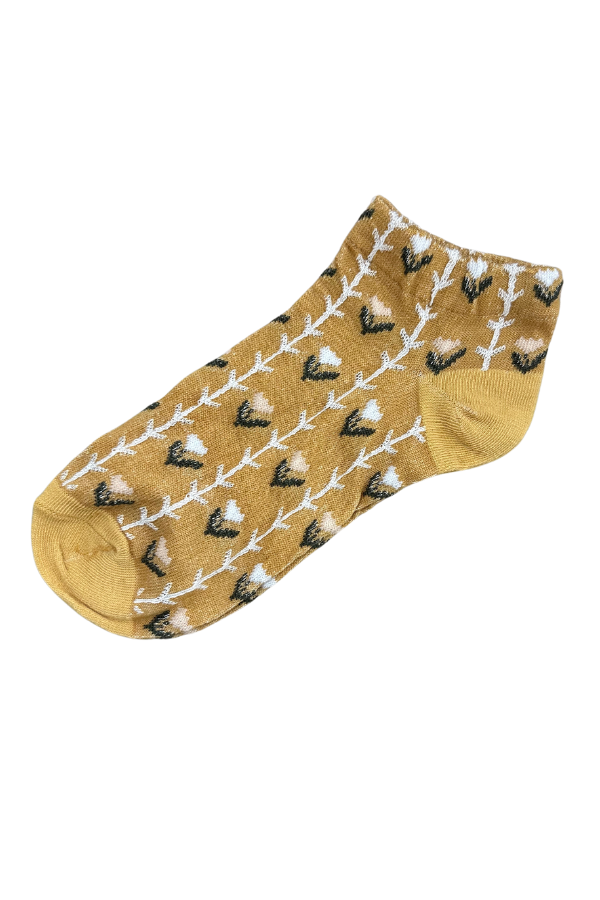 Yellow and Blue Floral Socks