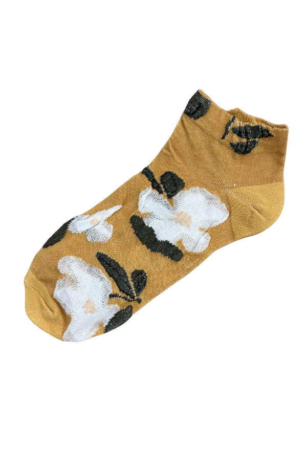 Yellow and Blue Floral Socks
