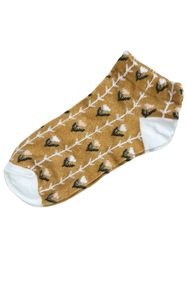 Yellow and Blue Floral Socks