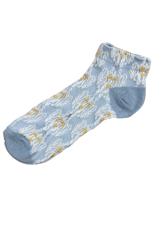 Yellow and Blue Floral Socks
