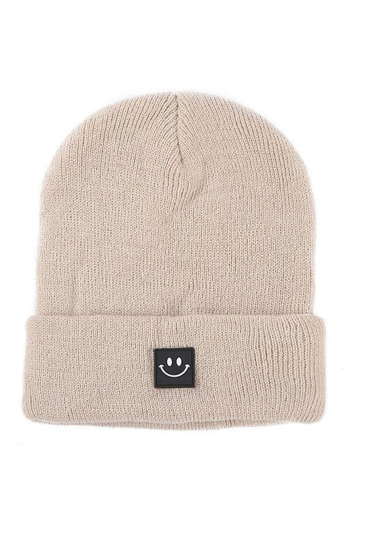 Smiley Face Patch Beanie