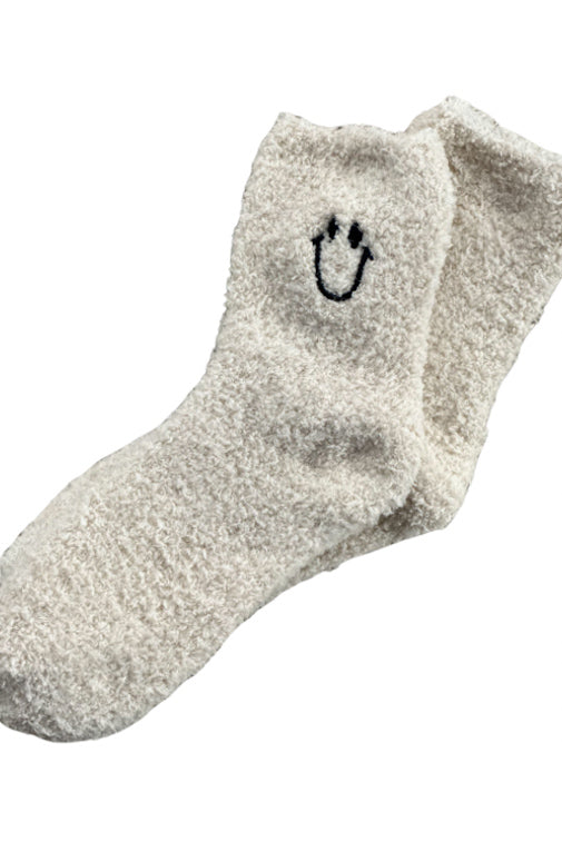 Smile Face Embroidered Socks