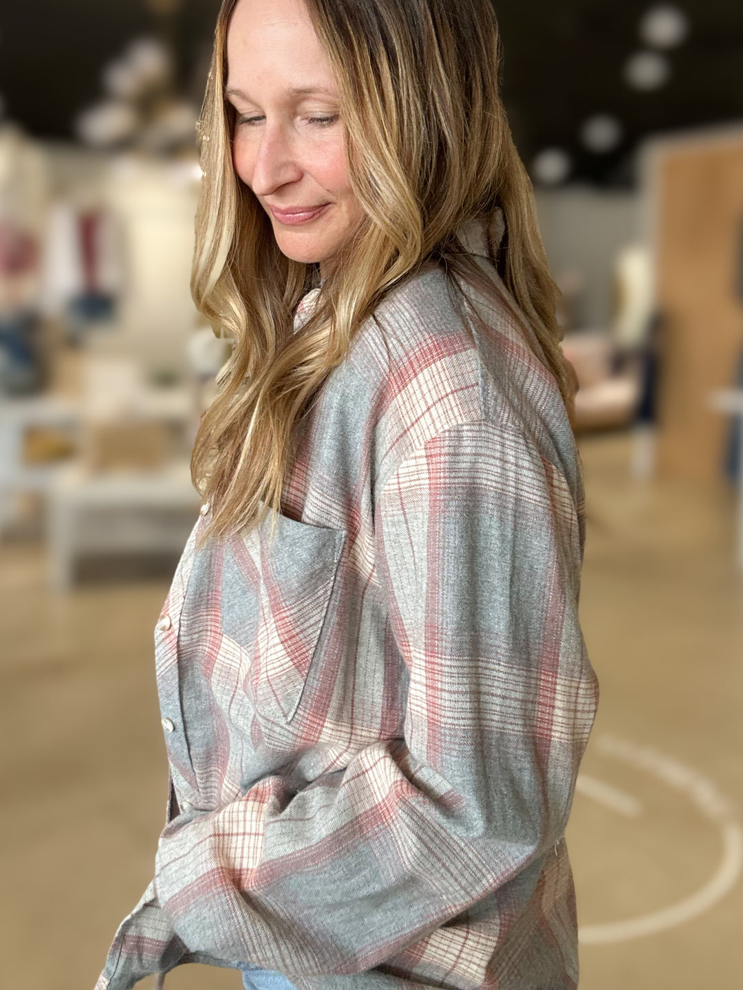 Halston Plaid Shirt