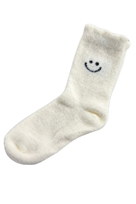 Smile Face Fluffy Socks