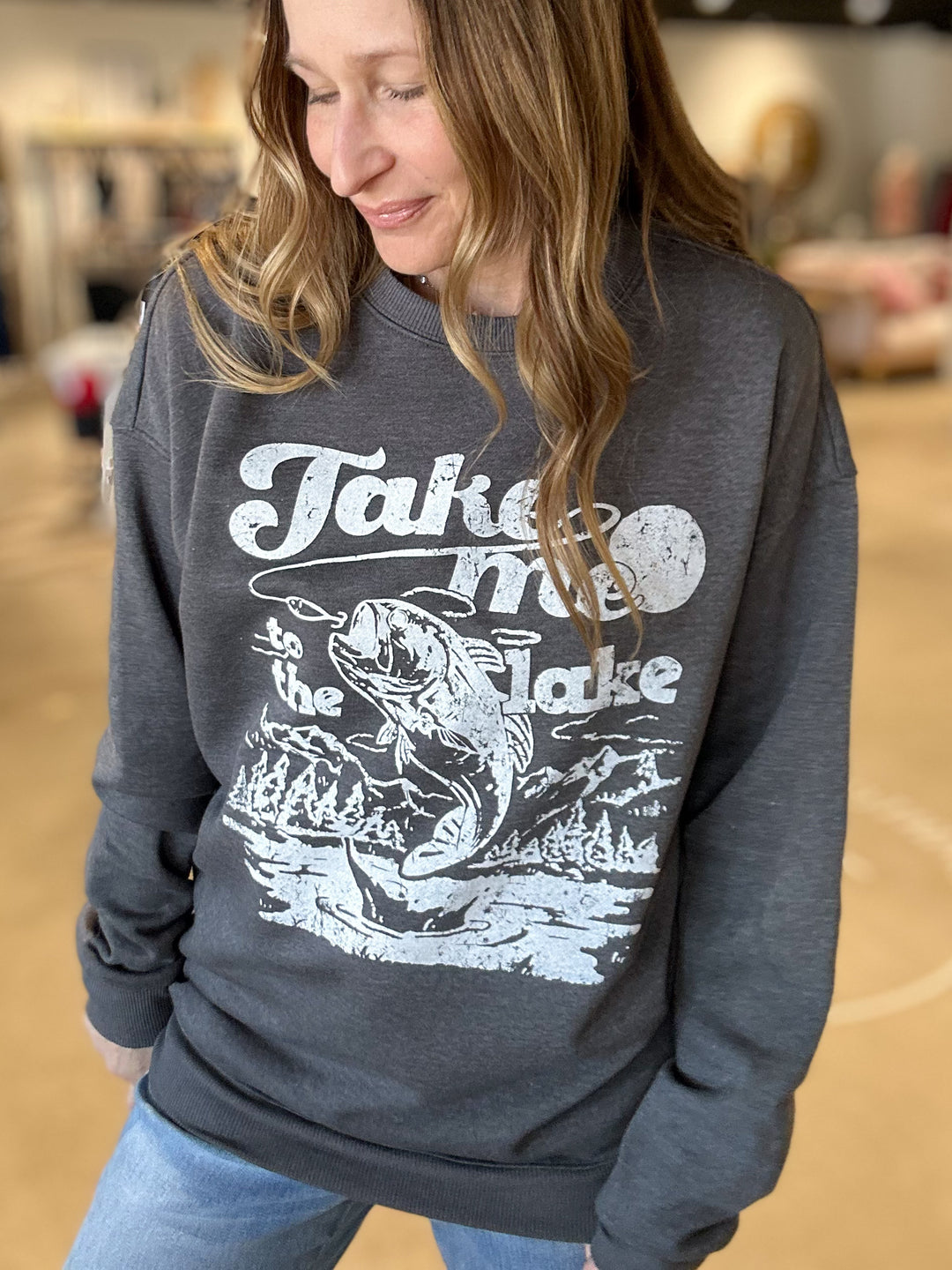 Take Me To The Lake Graphic Sweatshirt