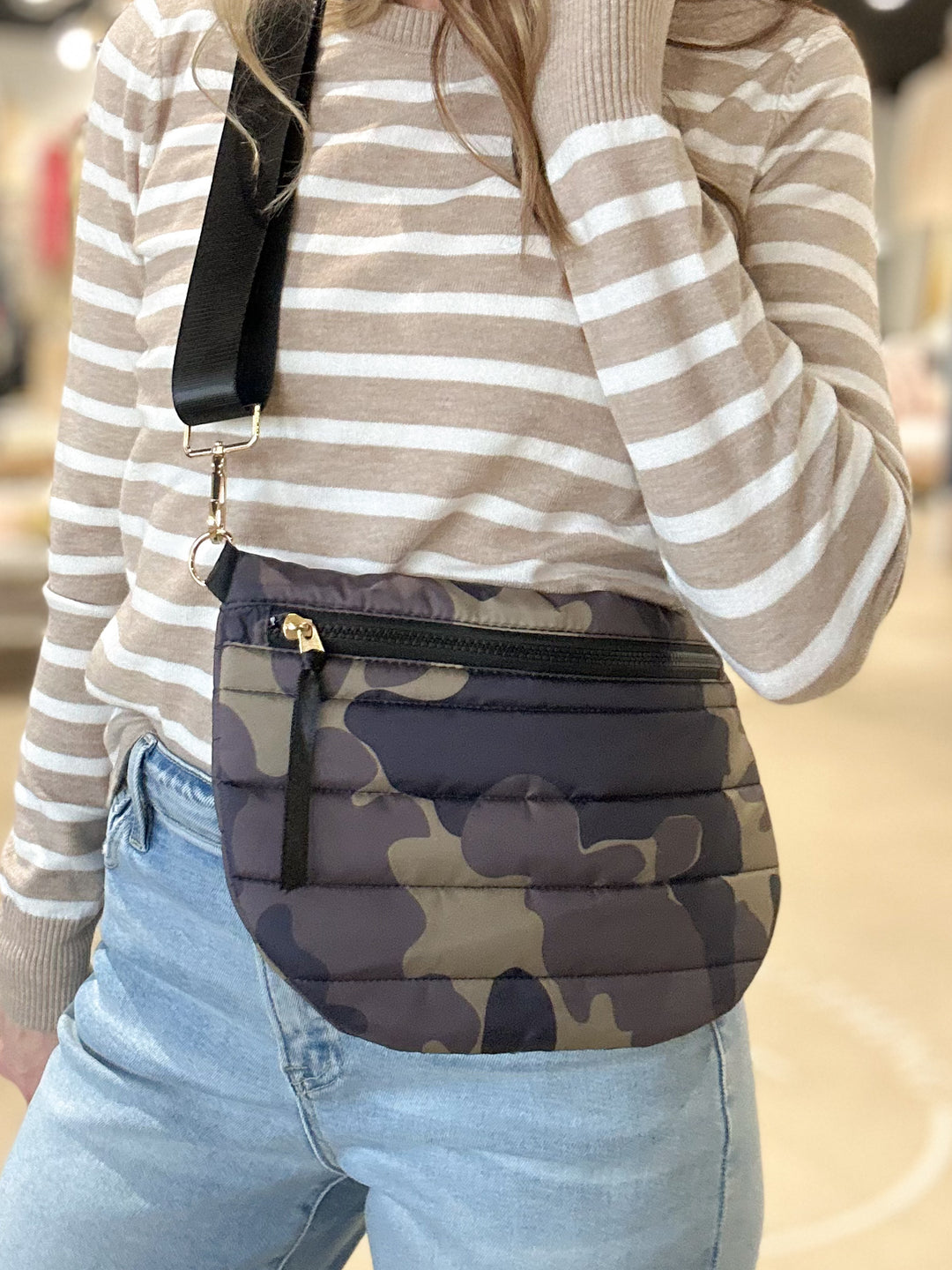 Jolie Quilted Puffer Crossbody Bag