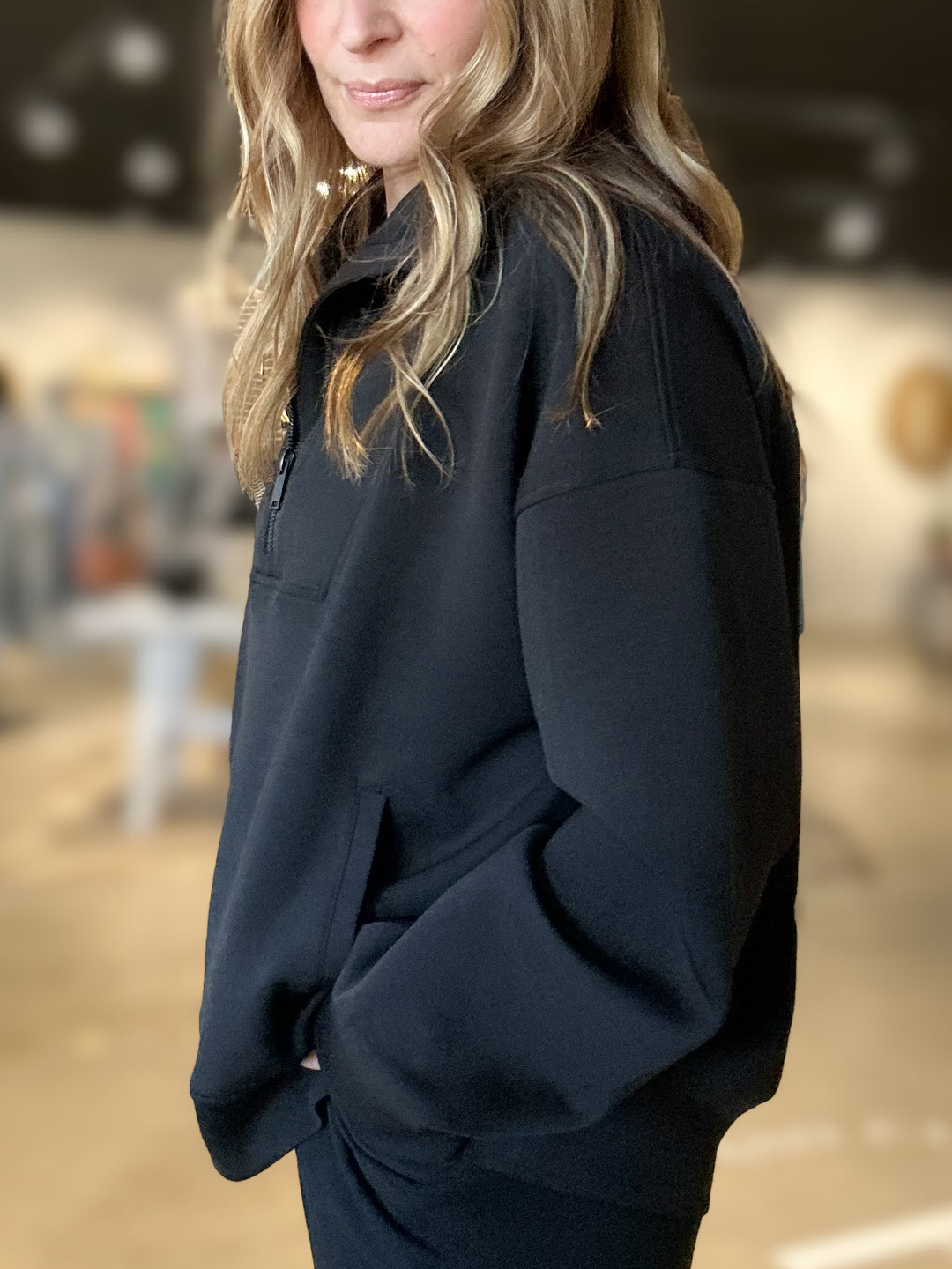 Ellis Luxe Quarter Zip Pullover