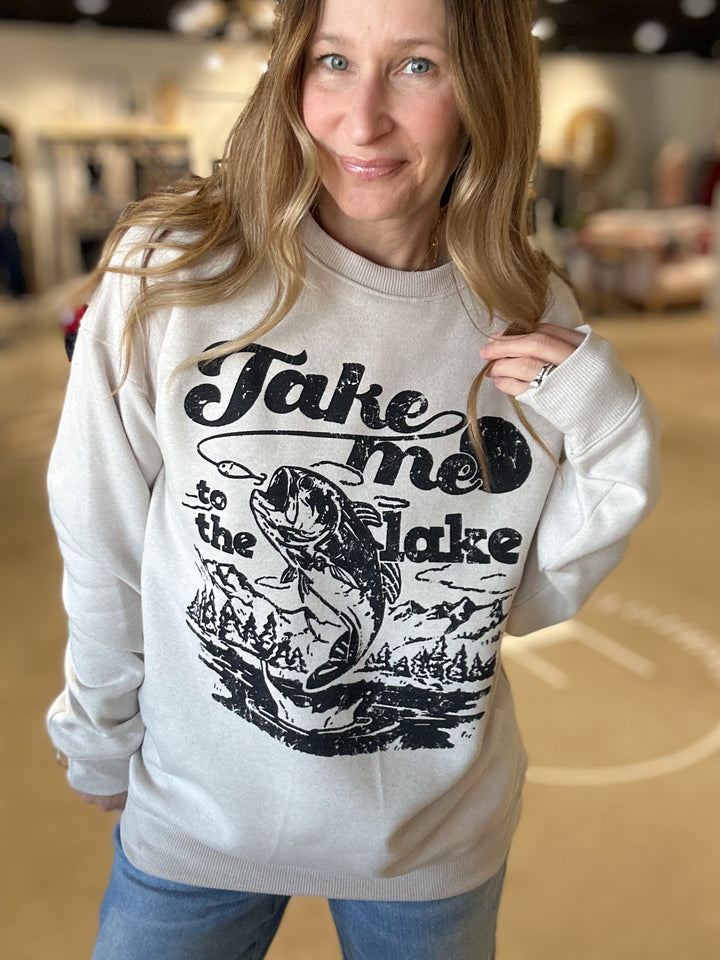 Take Me To The Lake Graphic Sweatshirt