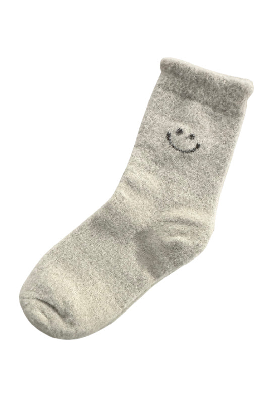 Smile Face Fluffy Socks