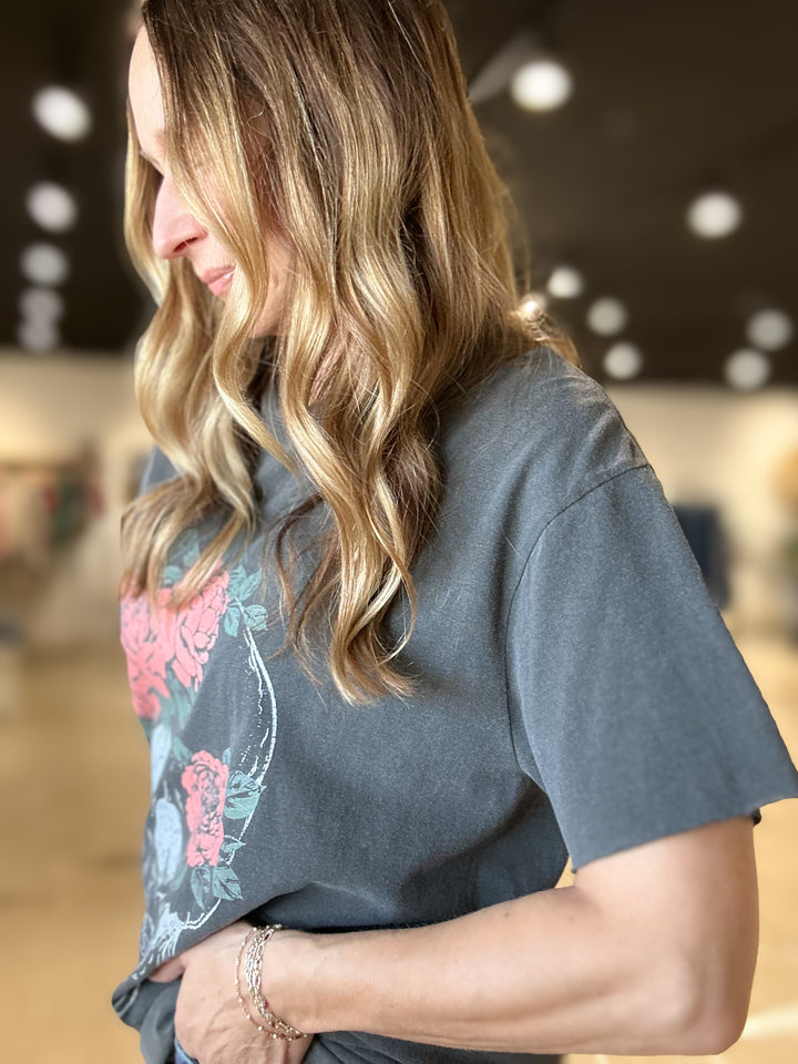 Skull Flower Graphic Tee