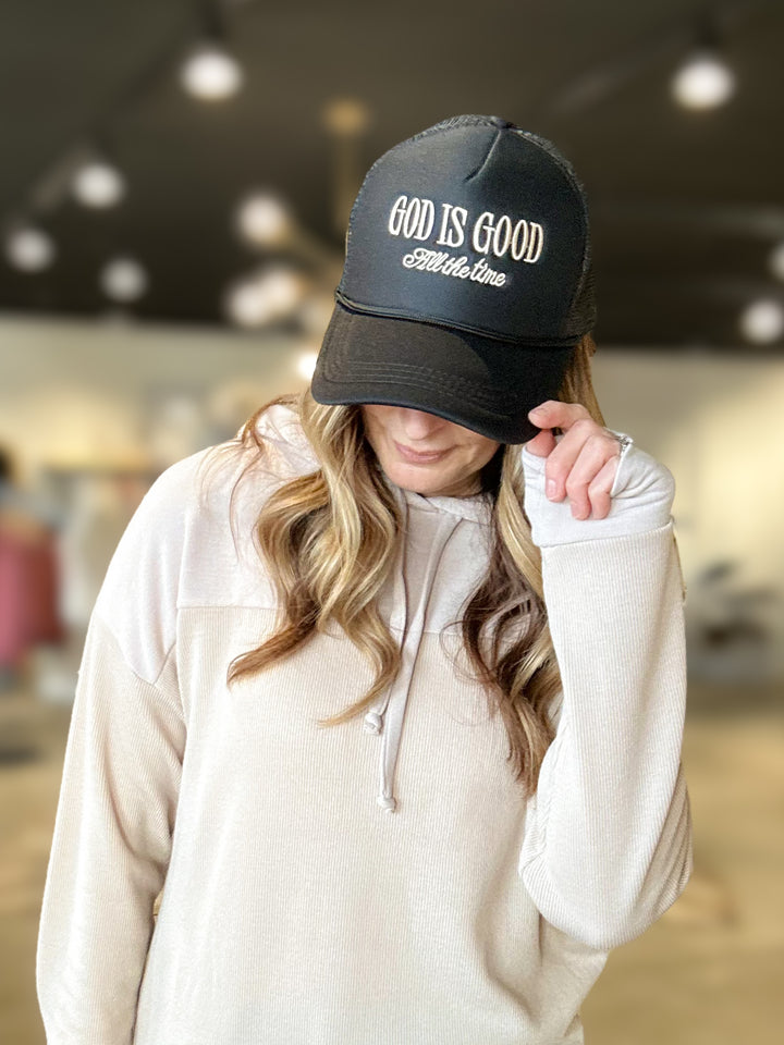God Is Good All The Time Trucker Hat