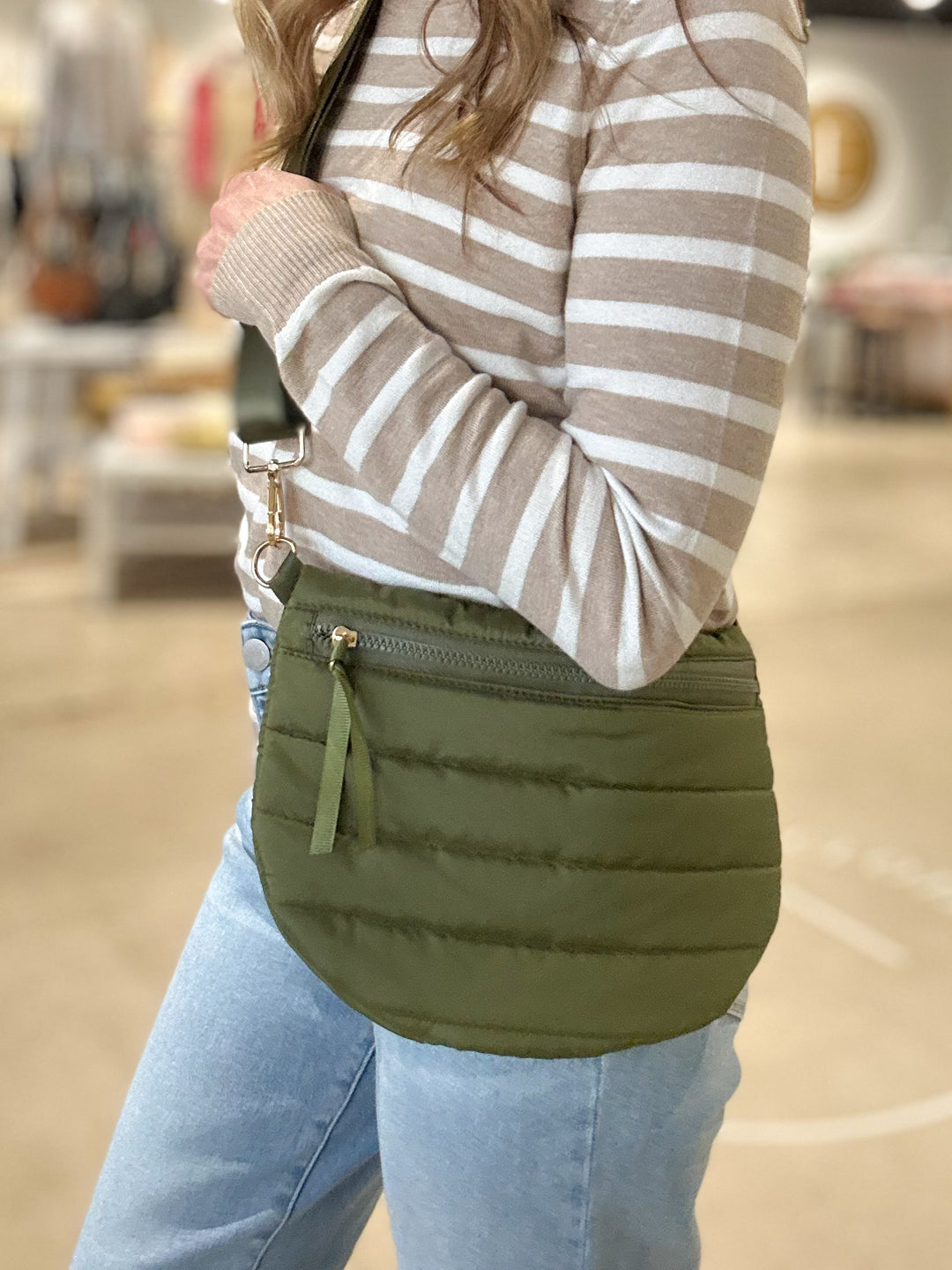 Jolie Quilted Puffer Crossbody Bag