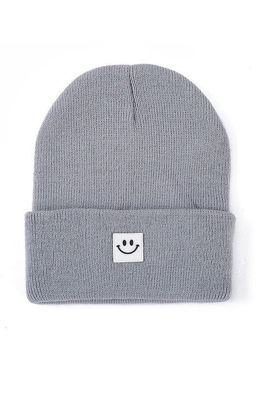 Smiley Face Patch Beanie