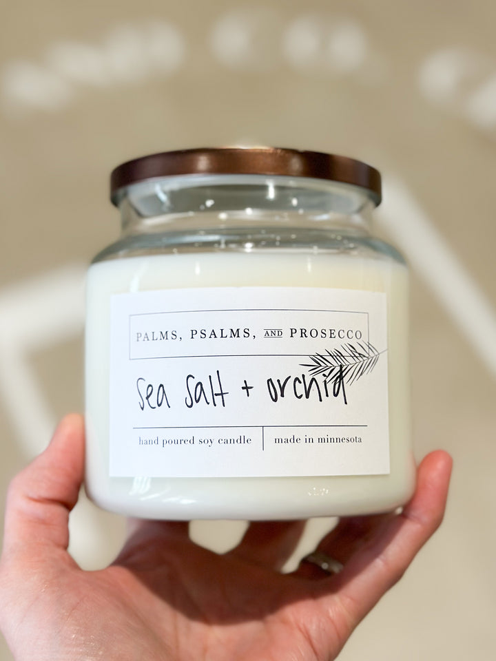 Sea Salt + Orchid Soy Candle and Wax Melts
