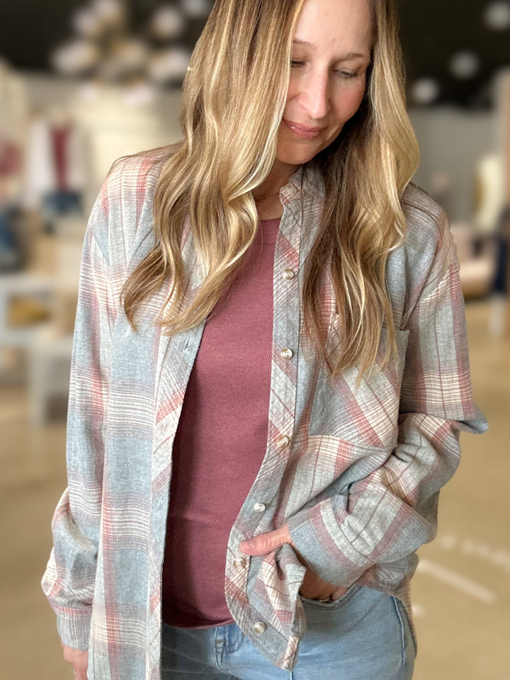 Halston Plaid Shirt