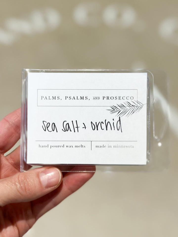 Sea Salt + Orchid Soy Candle and Wax Melts
