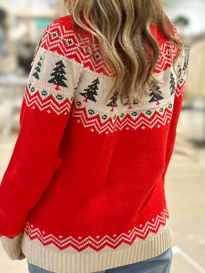 Vintage Christmas Tree Sweater