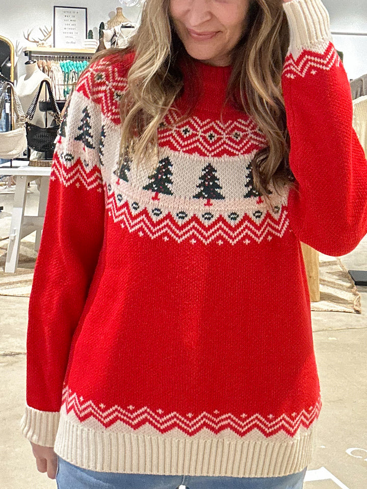 Vintage Christmas Tree Sweater