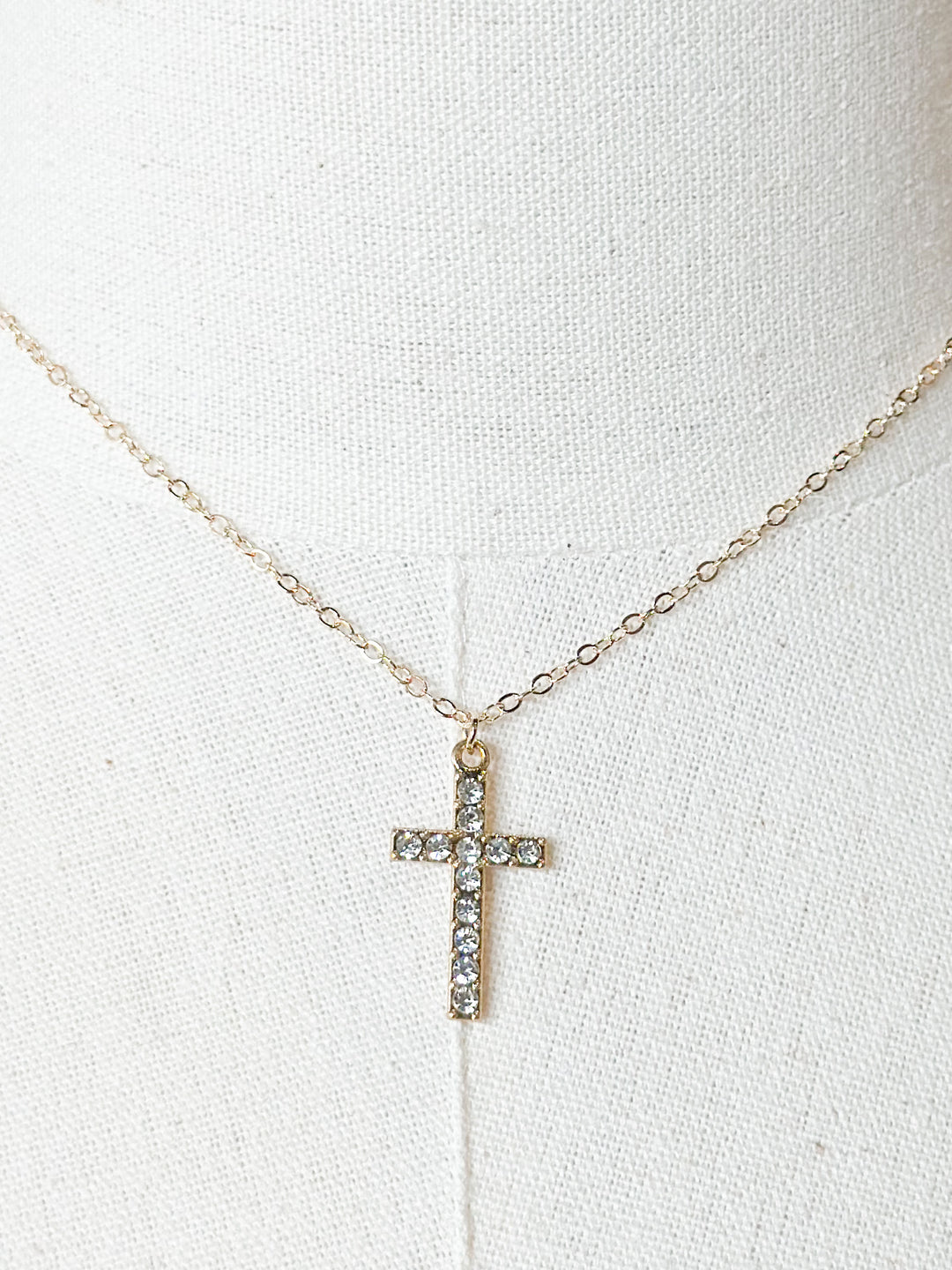 CZ Cross Pendant Necklace