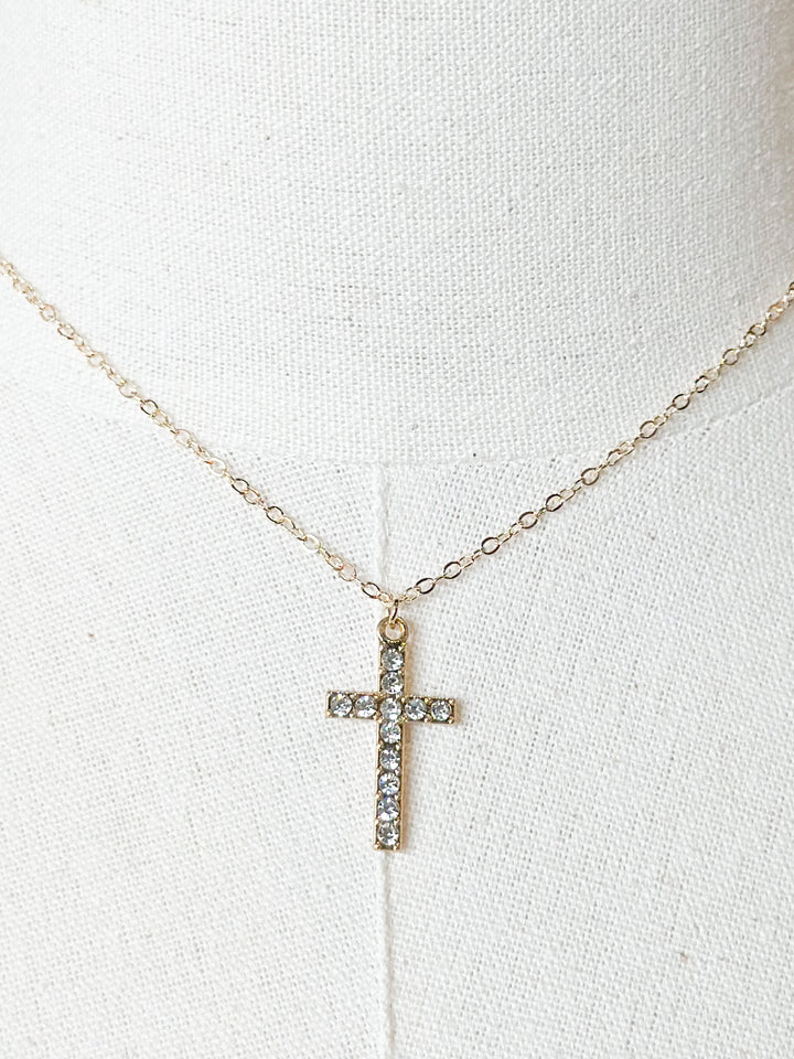 CZ Cross Pendant Necklace