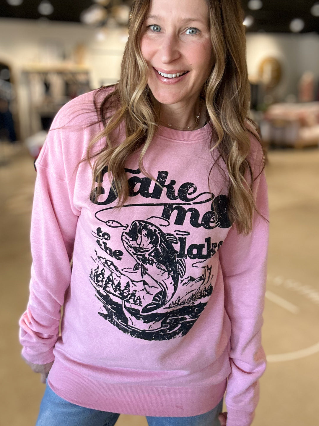 Take Me To The Lake Graphic Sweatshirt