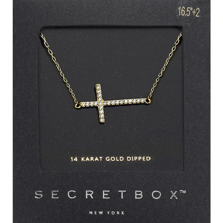 Crystal Cross Pendant Necklace