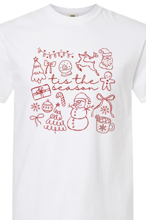 Tis The Season Tee - Red Graphic