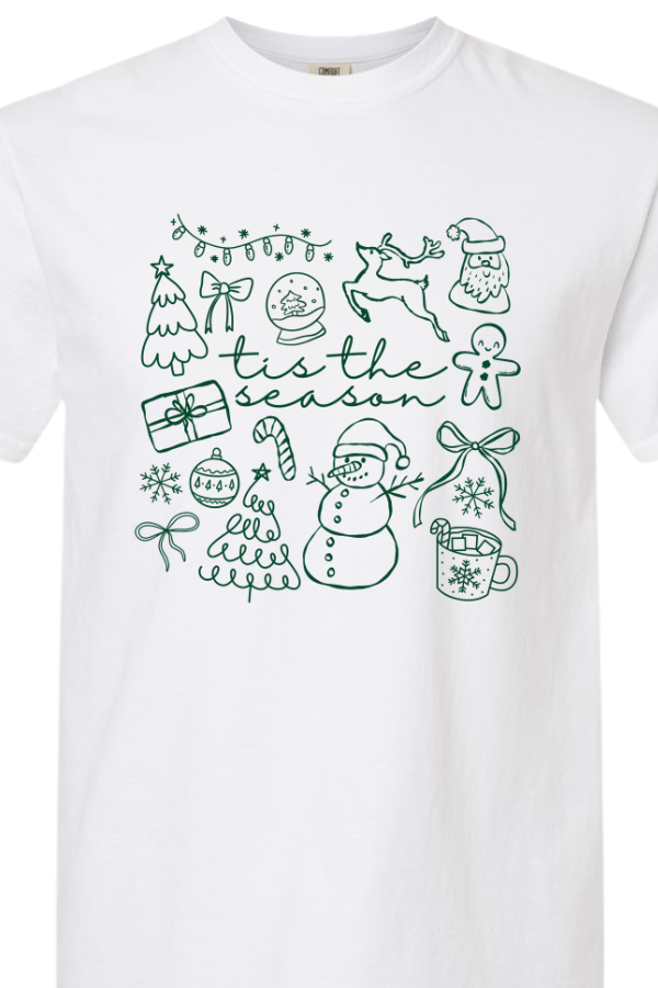 Tis The Season Tee - Green Graphic
