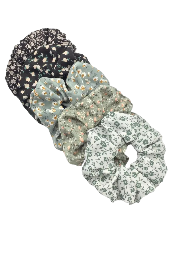 Vintage Ditsy Floral Hair Scrunchies