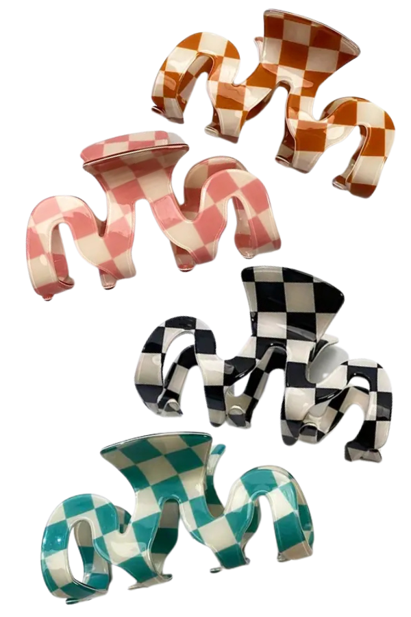 Checkerboard Hair Claw