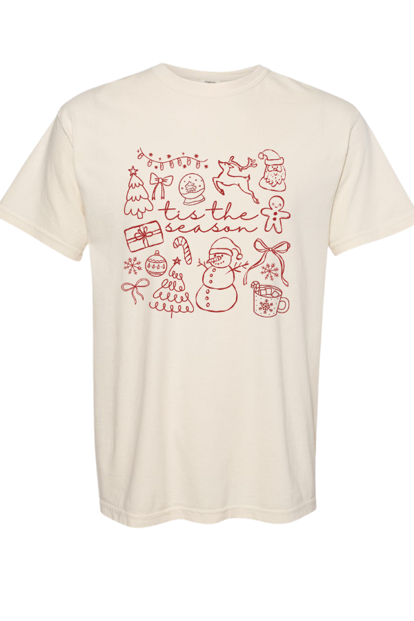 Tis The Season Tee - Red Graphic