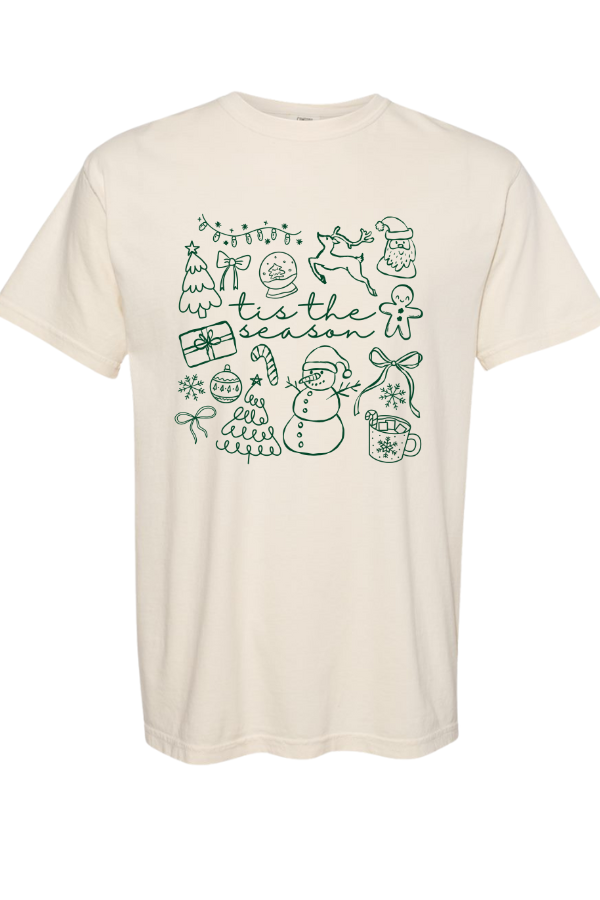 Tis The Season Tee - Green Graphic