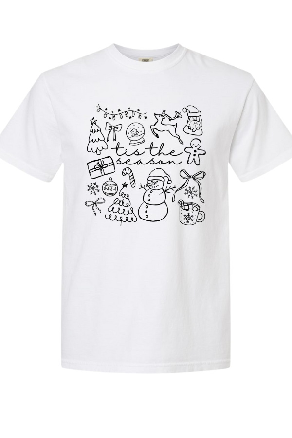 Tis The Season Tee - Black Graphic