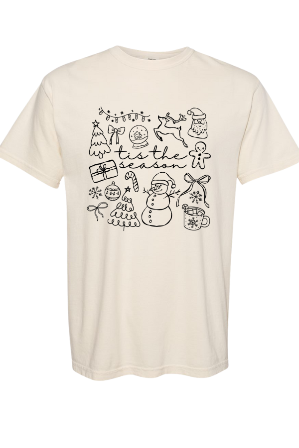Tis The Season Tee - Black Graphic