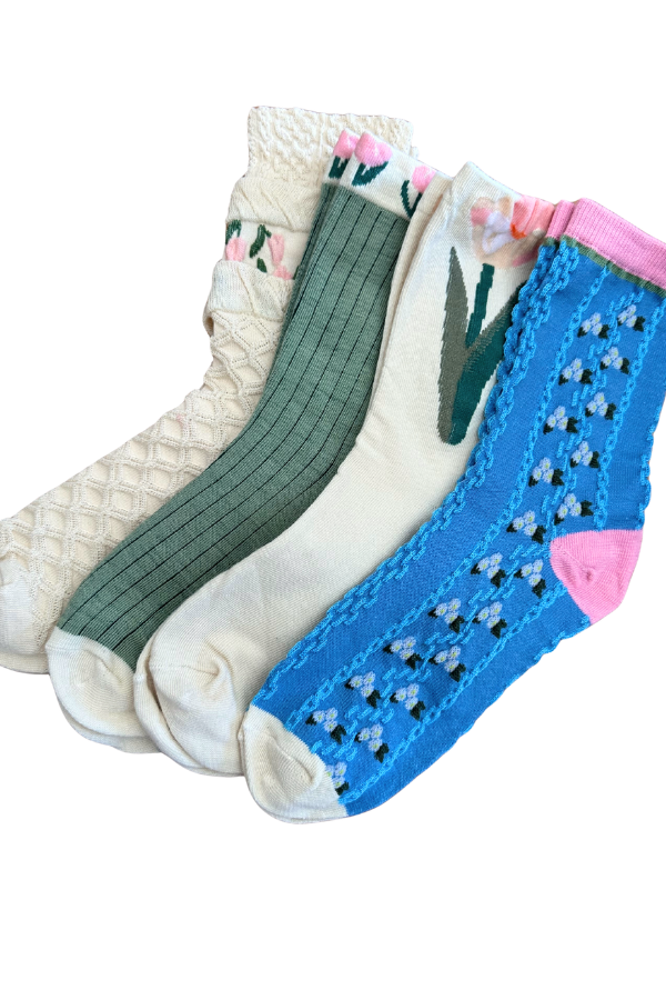 Springtime Tulip Socks