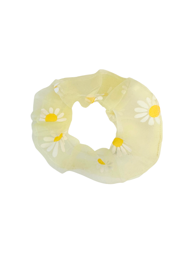 Daisy Chiffon Hair Scrunchies