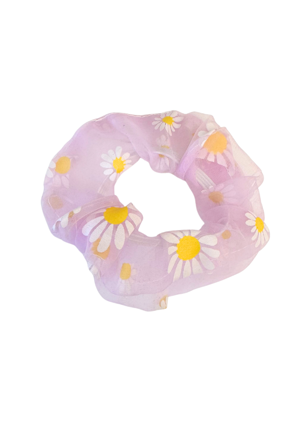 Daisy Chiffon Hair Scrunchies