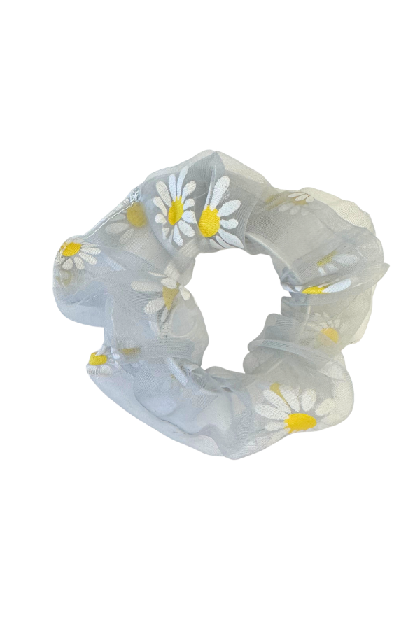 Daisy Chiffon Hair Scrunchies
