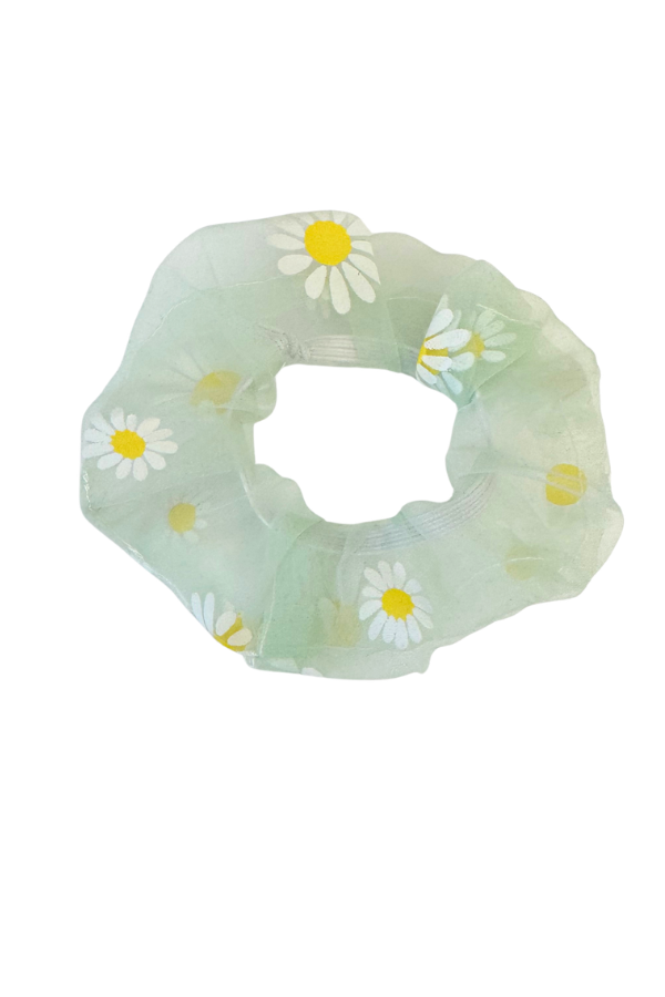 Daisy Chiffon Hair Scrunchies
