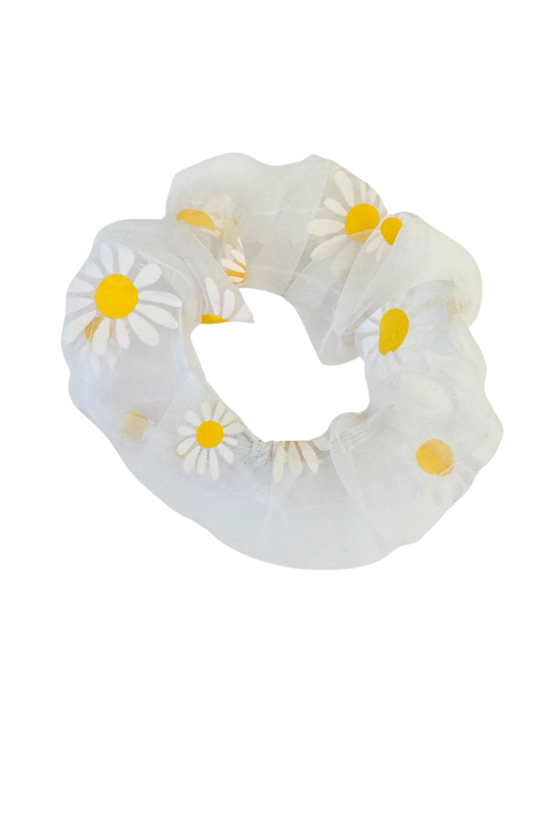 Daisy Chiffon Hair Scrunchies