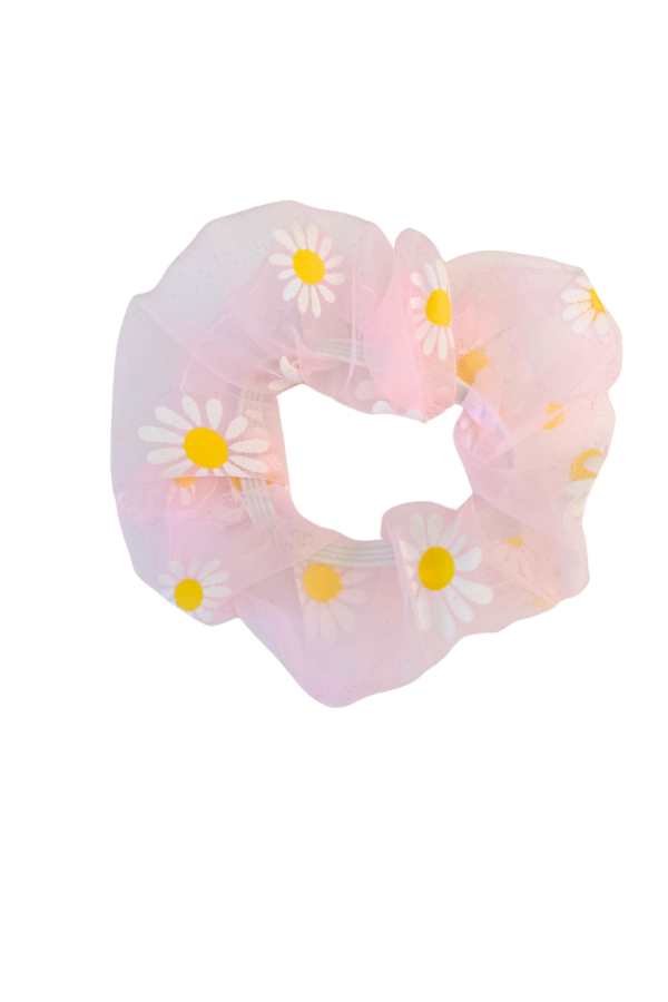 Daisy Chiffon Hair Scrunchies