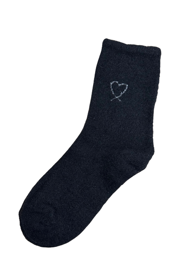 Fuzzy Heart Socks
