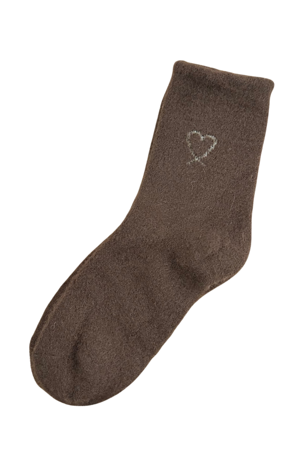 Fuzzy Heart Socks