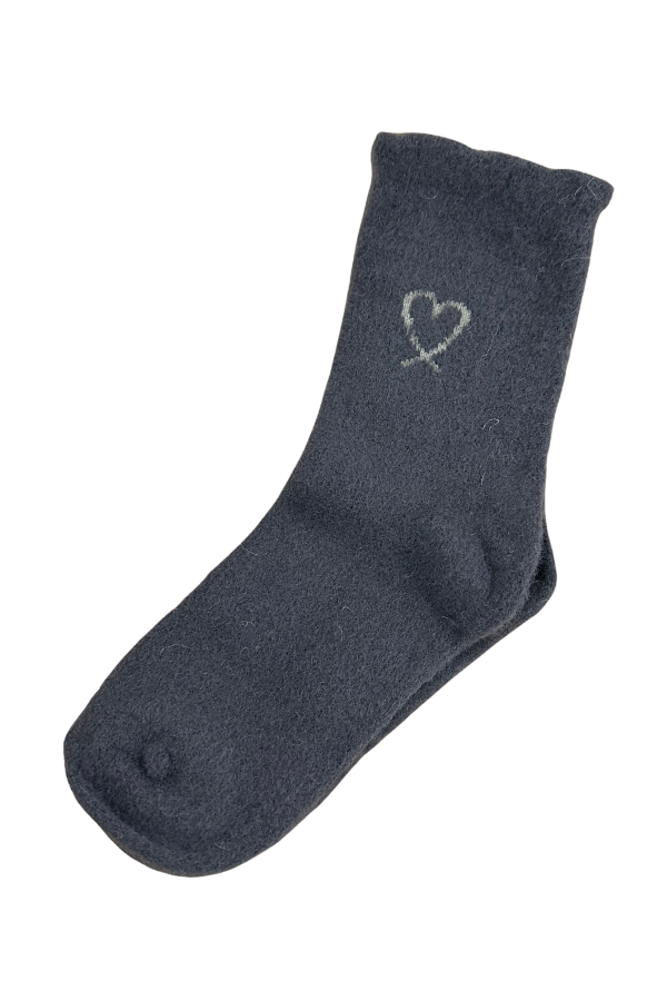 Fuzzy Heart Socks