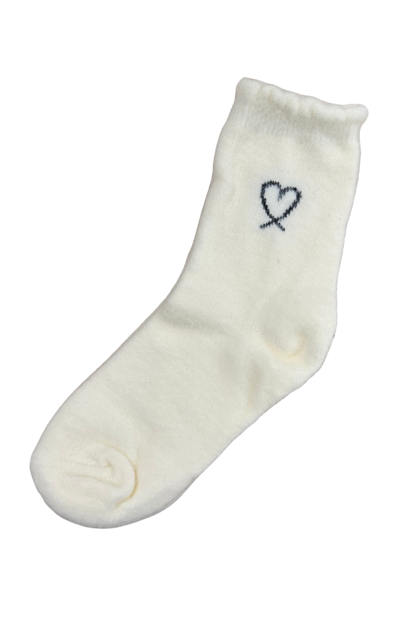 Fuzzy Heart Socks