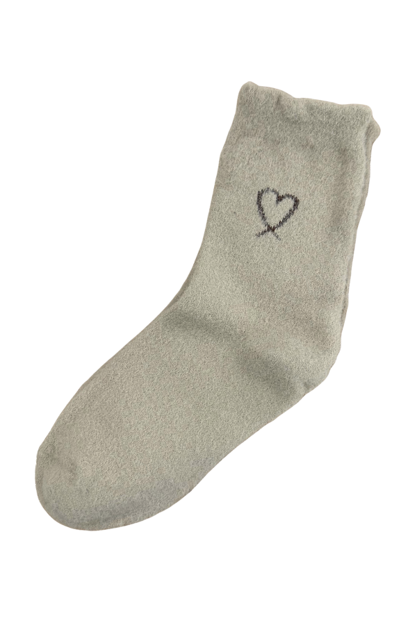 Fuzzy Heart Socks