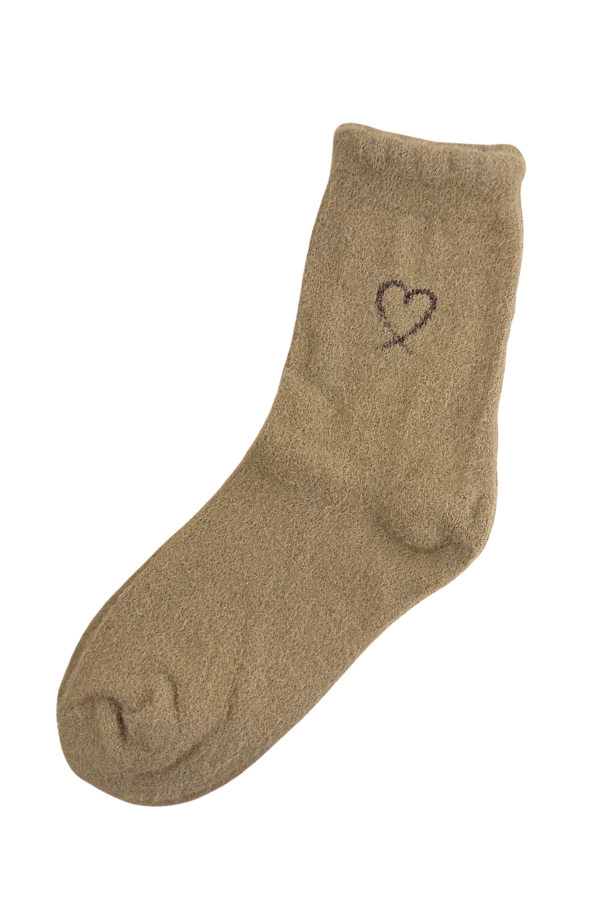 Fuzzy Heart Socks