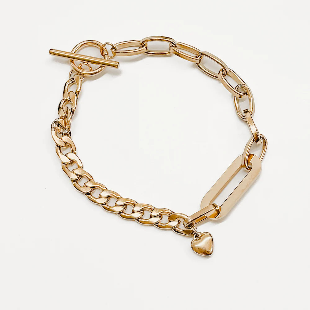 Geometric Oval Link Bracelet